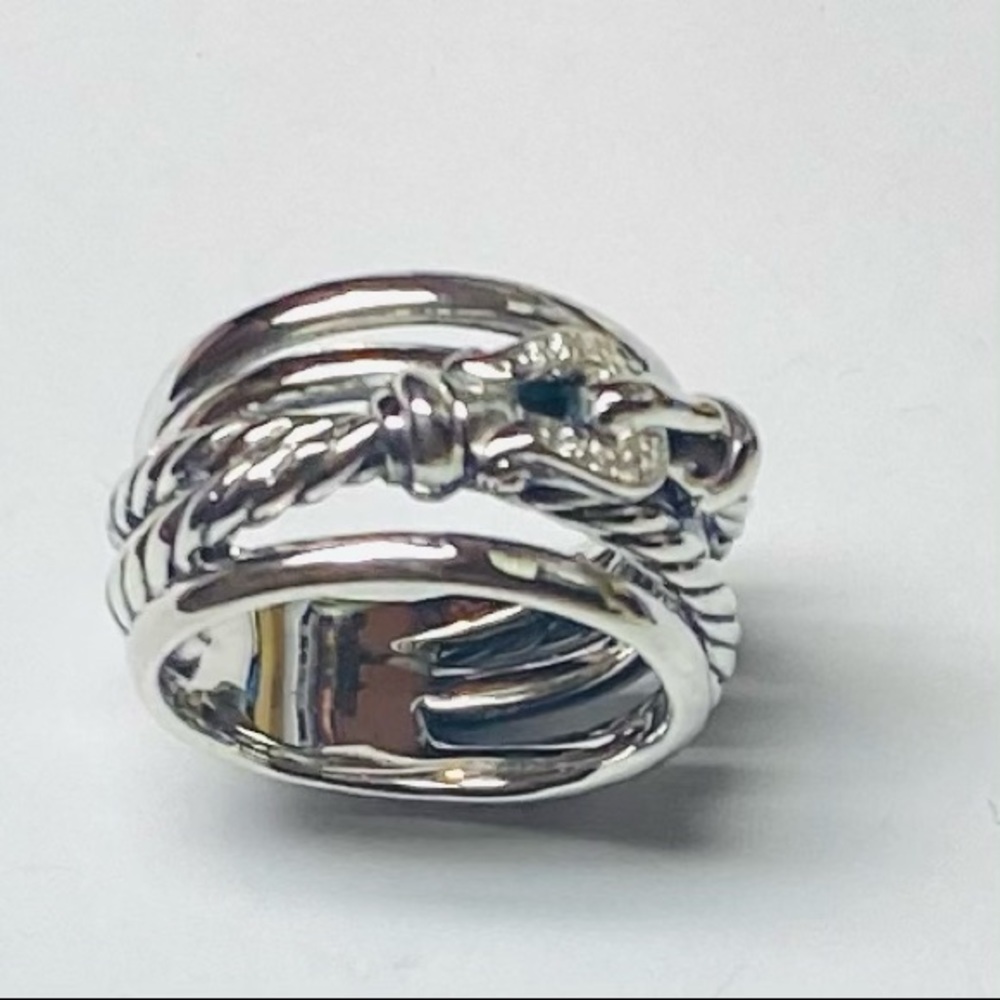 David Yurman Buckle Ring with Diamonds